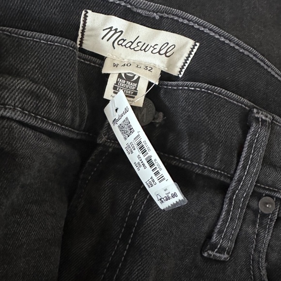 Madewell slim BLACK jeans in Claybrook wash 40x32 - Picture 7 of 9